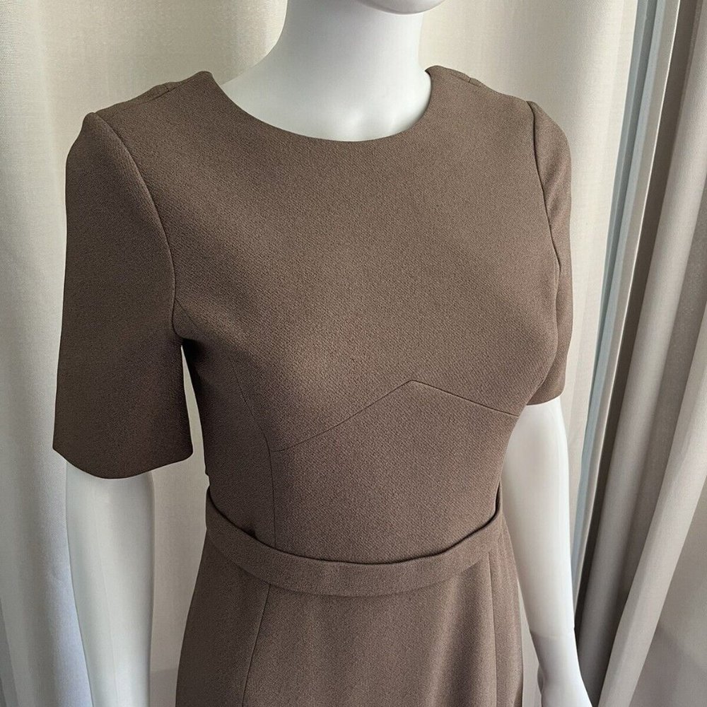 Jason Wu Beige Structured Sheath Short Sleeve Dre… - image 3